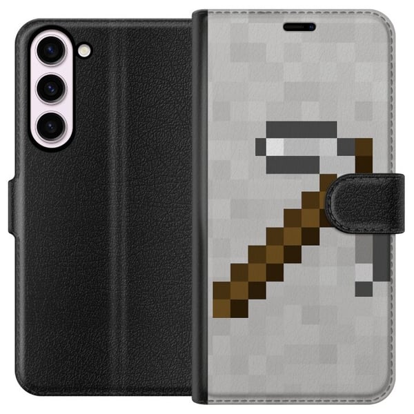 Kompatibel Tegnebogsetui til Samsung Galaxy S23+ Minecraft Værktøjer