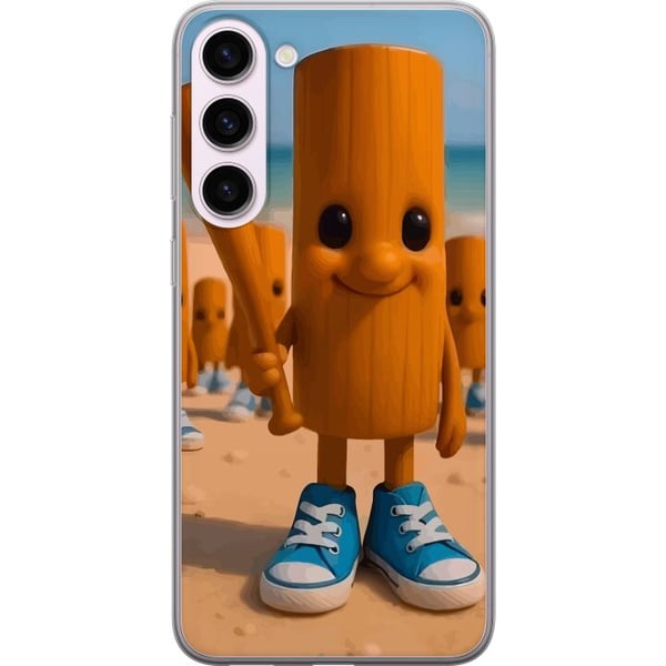 Kompatibel Mobilcover til Samsung Galaxy S23+ Italian Brainrot strandmotiv – Træfigur med blå sko og baseballbat-plakat Kompatibel Mobilcover til Samsung Galaxy S23+ Italian Brainrot strandmotiv – Træfigur med blå sko og baseballbat-plakat