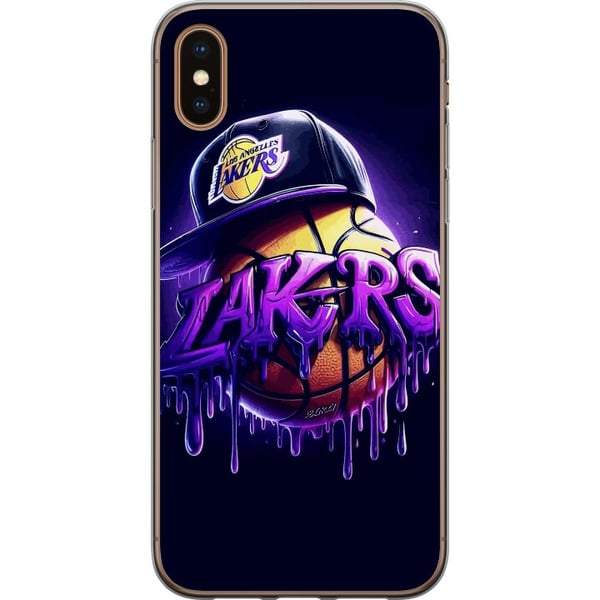 Kompatibelt Mobildeksel til Apple iPhone XS Max Lakers NBA Basketball USA-lag