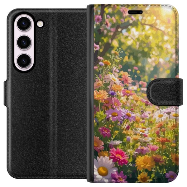 Yhteensopiva Lompakkokotelo Samsung Galaxy S23 Kukkiva puutarha