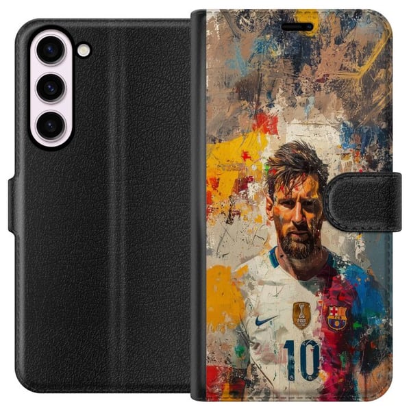 Kompatibel Tegnebogsetui til Samsung Galaxy S23+ Messi Art Kompatibel Tegnebogsetui til Samsung Galaxy S23+ Messi Art