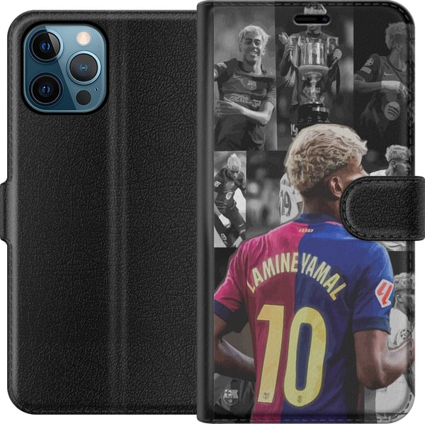 Kompatibelt Lommeboketui til Apple iPhone 12 Pro Max FCB Yamal Barcelona fremtidens fotballstjerne