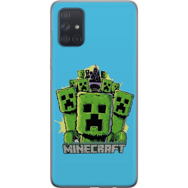 Kompatibelt Mobildeksel til Samsung Galaxy A71 Minecraft Creeper-armé i tegneseriestil – grønn Creeper-illustrasjon med klassisk Minecraft-tema for f Kompatibelt Mobildeksel til Samsung Galaxy A71 Minecraft Creeper-armé i tegneseriestil – grønn Creeper-illustrasjon med klassisk Minecraft-tema for f