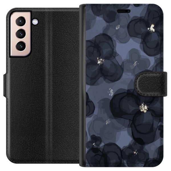 Kompatibelt Lommeboketui til Samsung Galaxy S21 Blomsterfelt