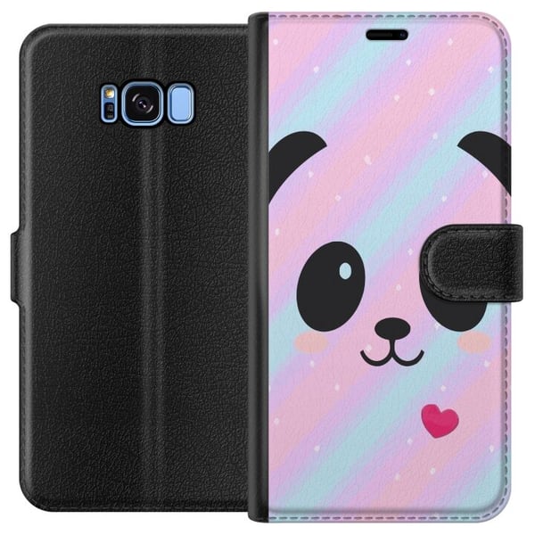Kompatibelt Plånboksfodral till Samsung Galaxy S8 Regnbåge Panda Kompatibelt Plånboksfodral till Samsung Galaxy S8 Regnbåge Panda