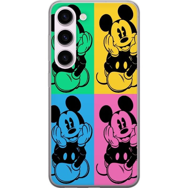 Kompatibelt Mobildeksel til Samsung Galaxy S23 Disney Mikke Mus plakat popkunst fargerik tegnefilm retroserie Andy Warhol-stil klassisk figurkunst