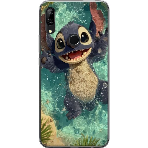 Kompatibelt Mobildeksel til Huawei P Smart Z Glad blå fantasiskapning som leker i krystallklart vann tropisk følelse
