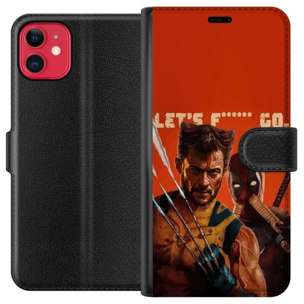 Kompatibelt Plånboksfodral till Apple iPhone 11 Deadpool & Wolverine Kompatibelt Plånboksfodral till Apple iPhone 11 Deadpool & Wolverine