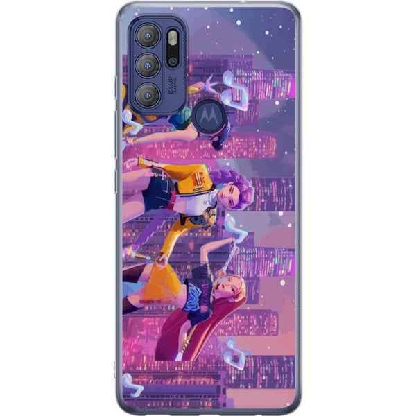 Kompatibel Mobilcover til Motorola Moto G60S Futuristisk K-pop-pigegruppe fra Demon Hunters i en neonby med popkultur og mørk fantasy-stemning