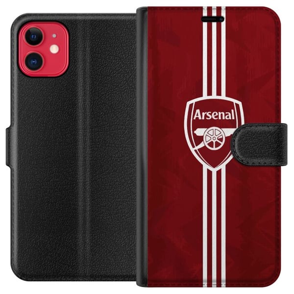 Kompatibel Tegnebogsetui til Apple iPhone 11 Arsenal Emblem Fotboll Premier League Klubbmärke Röd Vit Kompatibel Tegnebogsetui til Apple iPhone 11 Arsenal Emblem Fotboll Premier League Klubbmärke Röd Vit