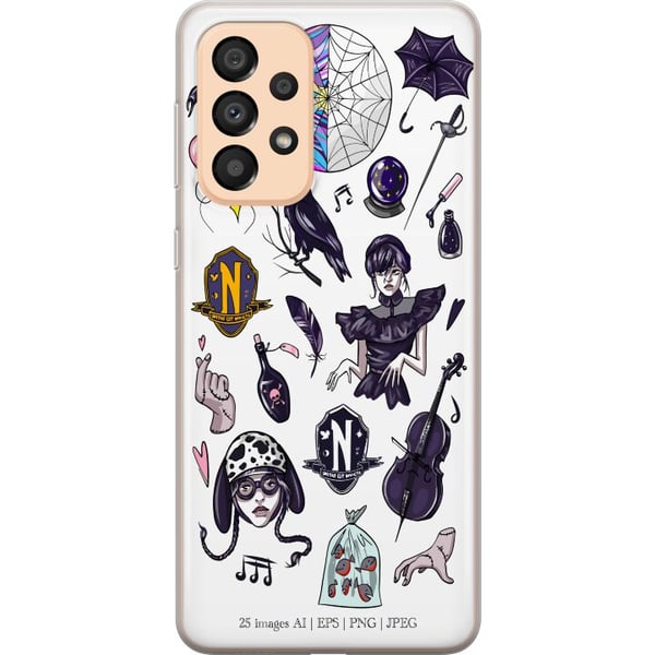 Yhteensopiva Puhelinkuori Samsung Galaxy A33 5G Keskiviikko tarroja
