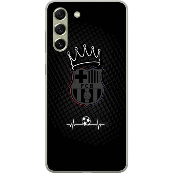 Kompatibel Mobilcover til Samsung Galaxy S21 FE 5G FC Barcelona Emblem Fotboll Motiv Blå Röd Klubblogo