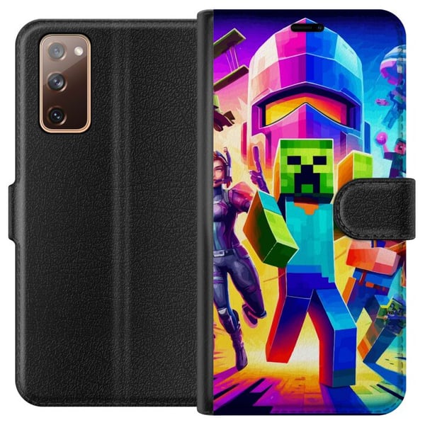Kompatibelt Lommeboketui til Samsung Galaxy S20 FE Fortnite vs Minecraft Kompatibelt Lommeboketui til Samsung Galaxy S20 FE Fortnite vs Minecraft