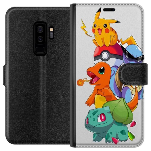 Yhteensopiva Lompakkokotelo Samsung Galaxy S9+ Pokémon Pikachu Charmander Squirtle Bulbasaur – värikäs Pokémon-pinokuvitus, jossa on neljä suosittua Yhteensopiva Lompakkokotelo Samsung Galaxy S9+ Pokémon Pikachu Charmander Squirtle Bulbasaur – värikäs Pokémon-pinokuvitus, jossa on neljä suosittua