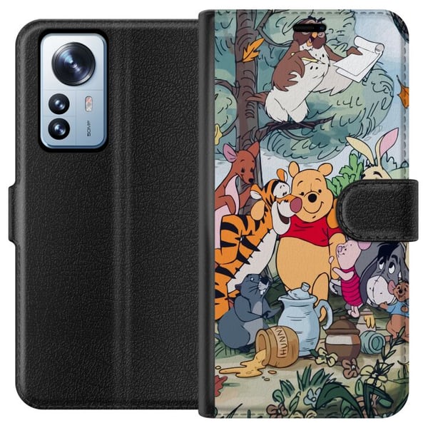 Kompatibel Tegnebogsetui til Xiaomi 12 Pro Nalle Puh og hans venner