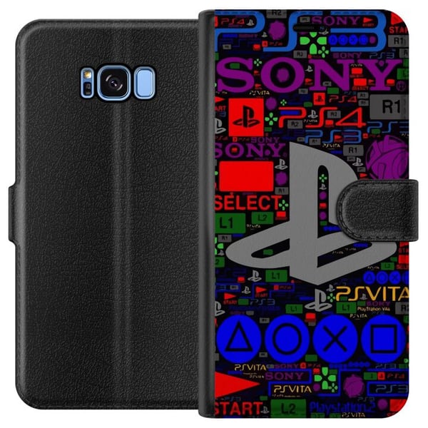 Kompatibelt Lommeboketui til Samsung Galaxy S8 Playstation Kompatibelt Lommeboketui til Samsung Galaxy S8 Playstation