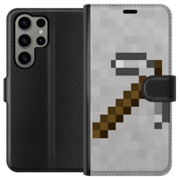 Kompatibel Tegnebogsetui til Samsung Galaxy S23 Ultra Minecraft Værktøjer