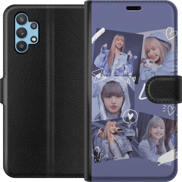 Yhteensopiva Lompakkokotelo Samsung Galaxy A32 5G Lisa Blackpink – Aesthetic K-pop Queen