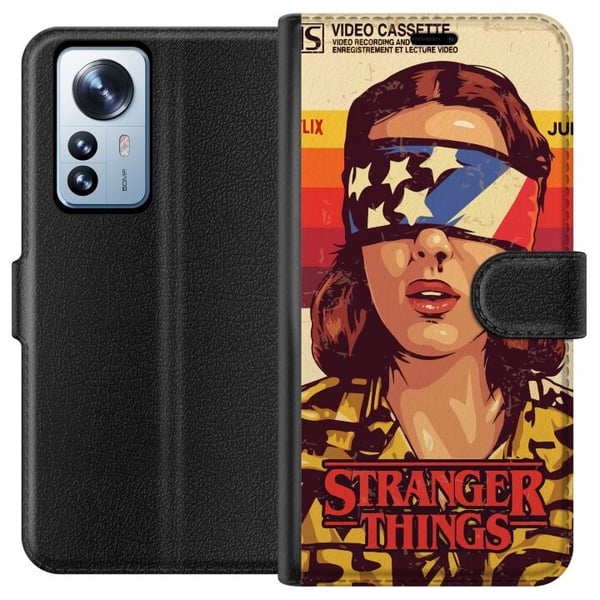 Kompatibel Tegnebogsetui til Xiaomi 12 Pro Stranger Things VHS Kompatibel Tegnebogsetui til Xiaomi 12 Pro Stranger Things VHS
