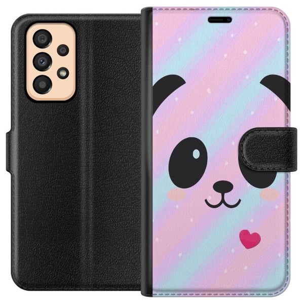 Kompatibel Tegnebogsetui til Samsung Galaxy A33 5G Regnbue Panda