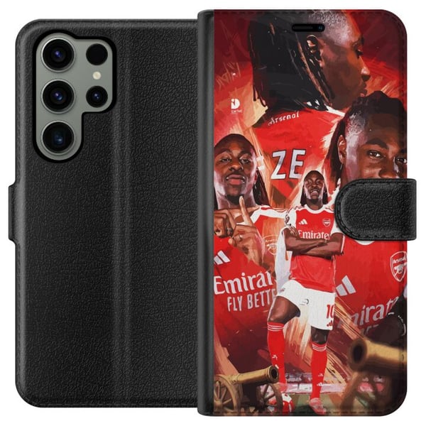 Kompatibel Tegnebogsetui til Samsung Galaxy S23 Ultra Arsenal-collagedesign – Eberechi Eze i rød trøje, flere illustrationer Kompatibel Tegnebogsetui til Samsung Galaxy S23 Ultra Arsenal-collagedesign – Eberechi Eze i rød trøje, flere illustrationer