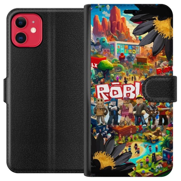 Kompatibel Tegnebogsetui til Apple iPhone 11 Roblox-spilverden med populære karakterer, farverige omgivelser og eventyr – perfekt til børn og unge, d Kompatibel Tegnebogsetui til Apple iPhone 11 Roblox-spilverden med populære karakterer, farverige omgivelser og eventyr – perfekt til børn og unge, d