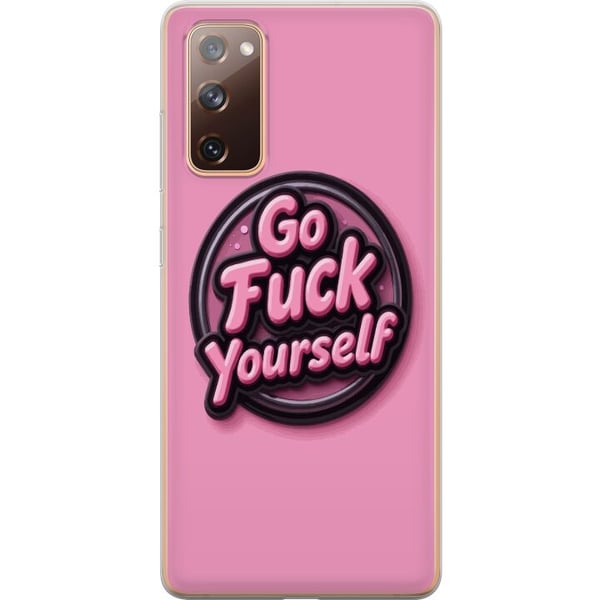 Kompatibelt Mobildeksel til Samsung Galaxy S20 FE Rund rosa emblemform med opphøyd tekst, leken grafisk design med myke former og pop-estetisk følels Kompatibelt Mobildeksel til Samsung Galaxy S20 FE Rund rosa emblemform med opphøyd tekst, leken grafisk design med myke former og pop-estetisk følels