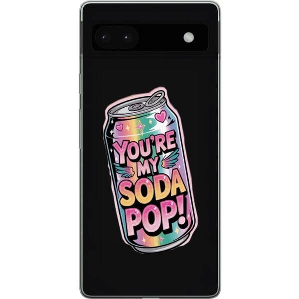 Yhteensopiva Puhelinkuori Google Pixel 6a Youre My Soda Pop kawaii pastelli sateenkaari sydämet kimalteleva design