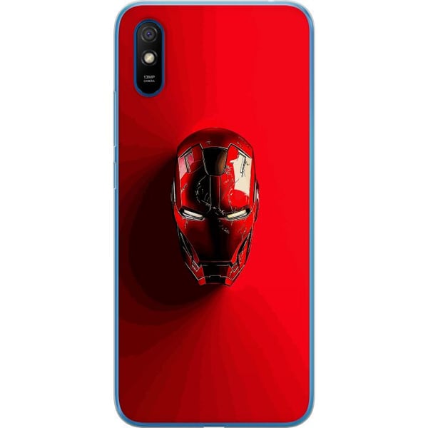 Kompatibel Mobilcover til Xiaomi Redmi 9A Iron Man Marvel hjelm plakat Avengers Tony Stark maske rød superhelt retro tegneserieillustration design