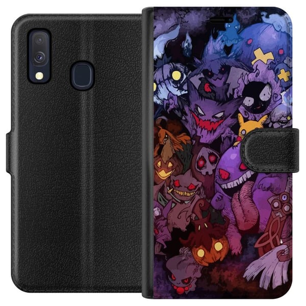 Kompatibel Tegnebogsetui til Samsung Galaxy A40 Pokemon Haunter