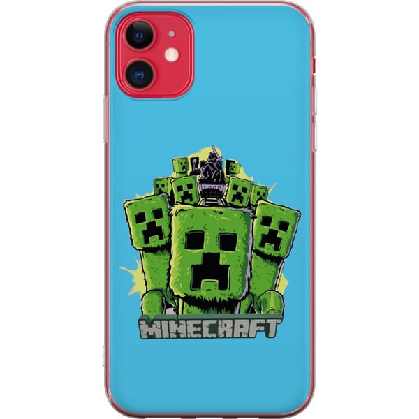 Kompatibelt Mobilskal till Apple iPhone 11 Minecraft Creeper armé i tecknad stil – grön Creeper illustration med klassiskt Minecraft tema för fans av