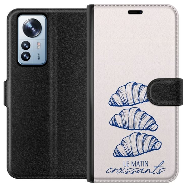 Yhteensopiva Lompakkokotelo Xiaomi 12 Pro Ranskalaisia aamuja vastaleivottujen croissantien kera