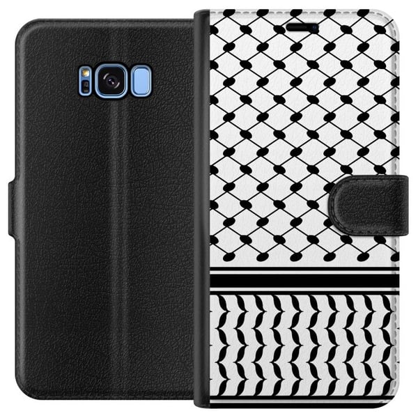 Kompatibelt Plånboksfodral till Samsung Galaxy S8 Keffiyeh mönster Kompatibelt Plånboksfodral till Samsung Galaxy S8 Keffiyeh mönster