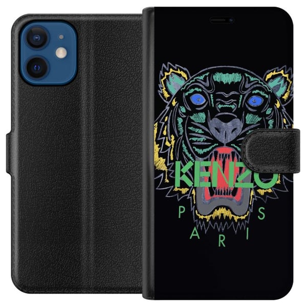 Yhteensopiva Lompakkokotelo Apple iPhone 12 mini Kenzo tiikeri Pariisi muotijuliste muoti ylellisyys streetwear-brändi logo ikoninen musta tausta ret
