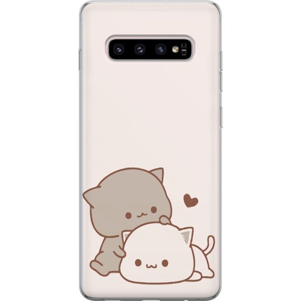 Kompatibel Mobilcover til Samsung Galaxy S10+ Kawaii Søde Katte