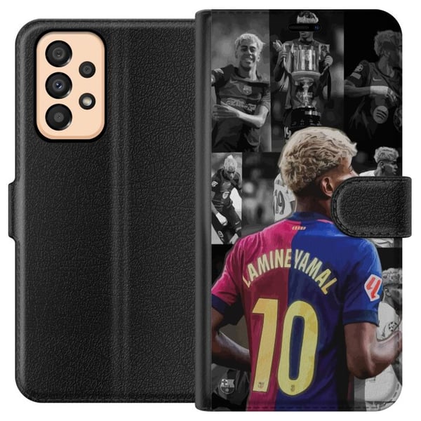 Yhteensopiva Lompakkokotelo Samsung Galaxy A33 5G FCB Yamal Barcelona tulevaisuuden jalkapallotähti
