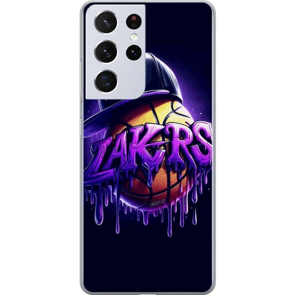 Kompatibel Mobilcover til Samsung Galaxy S21 Ultra 5G Lakers NBA-basketball USA-hold