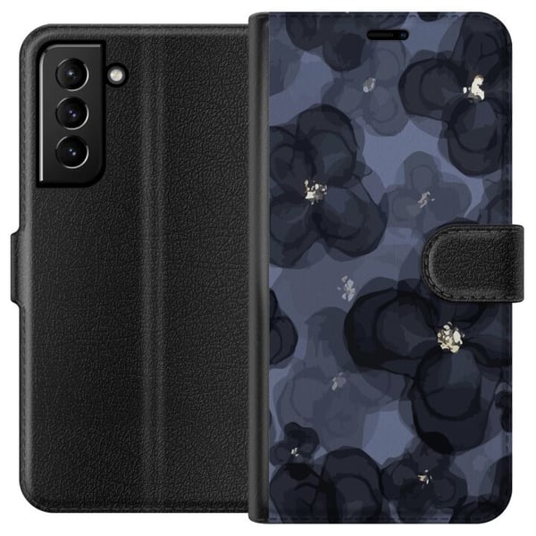 Kompatibelt Lommeboketui til Samsung Galaxy S21+ 5G Blomsterfelt Kompatibelt Lommeboketui til Samsung Galaxy S21+ 5G Blomsterfelt