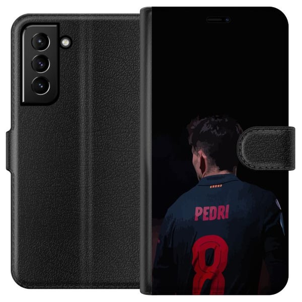 Yhteensopiva Lompakkokotelo Samsung Galaxy S21+ 5G Pedri FC Barcelona Jalkapallo Espanjalainen Keskikenttäpelaaja Maali Urheilumotivaatio Fanit Lapse