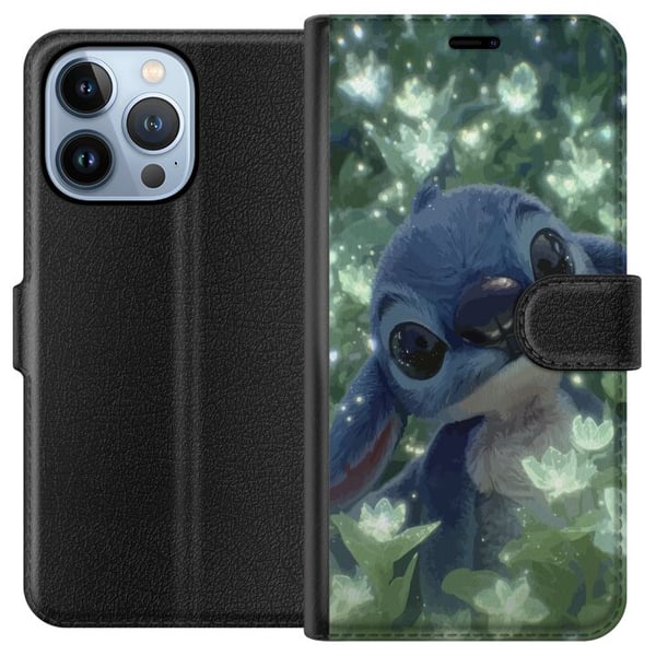 Yhteensopiva Lompakkokotelo Apple iPhone 13 Pro Disney Stitch kawaii-hahmo kukalla Yhteensopiva Lompakkokotelo Apple iPhone 13 Pro Disney Stitch kawaii-hahmo kukalla