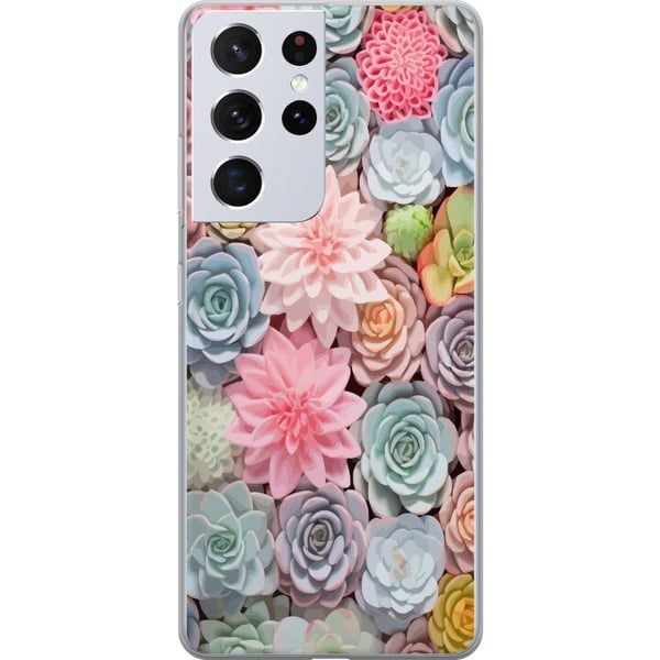 Kompatibel Mobilcover til Samsung Galaxy S21 Ultra 5G Grønne planter