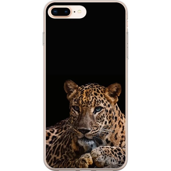 Kompatibel Mobilcover til Apple iPhone 8 Plus Stilren leopard i mørk kontrast med intense øjne – kraftfuldt og elegant dyredesign. Kompatibel Mobilcover til Apple iPhone 8 Plus Stilren leopard i mørk kontrast med intense øjne – kraftfuldt og elegant dyredesign.