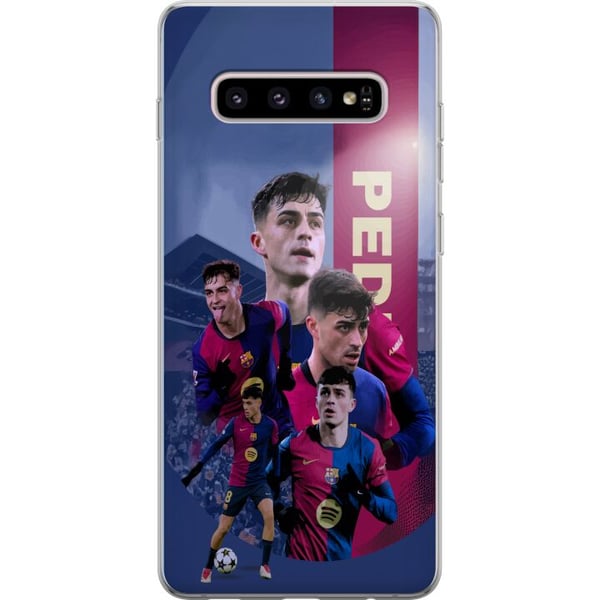 Kompatibel Mobilcover til Samsung Galaxy S10+ Pedri Barcelona Spanien fodbold midtbanespiller ungt talent teknisk dygtig spiller med stærk udvikling