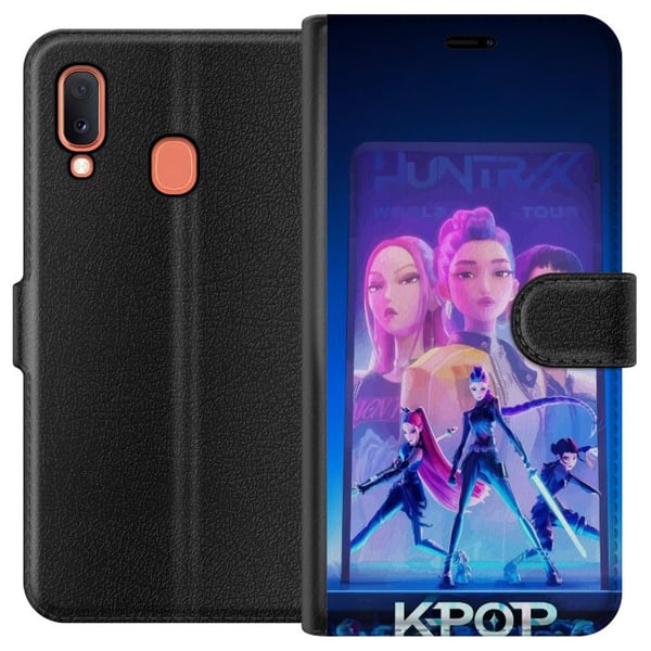 Kompatibelt Plånboksfodral till Samsung Galaxy A20e KPop Demon Hunters 2 HuntrX futuristiskt KPopmotiv med scen och stark energi