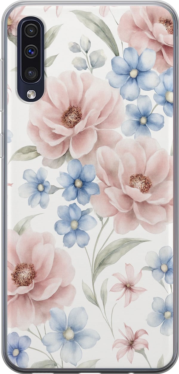 Yhteensopiva Puhelinkuori Samsung Galaxy A50 Romanttiset kukat