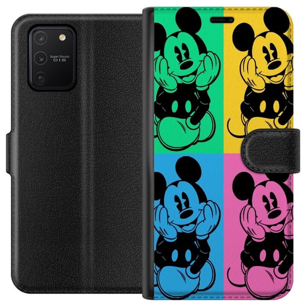 Kompatibelt Lommeboketui til Samsung Galaxy S10 Lite Disney Mikke Mus plakat popkunst fargerik tegnefilm retroserie Andy Warhol-stil klassisk figurku Kompatibelt Lommeboketui til Samsung Galaxy S10 Lite Disney Mikke Mus plakat popkunst fargerik tegnefilm retroserie Andy Warhol-stil klassisk figurku