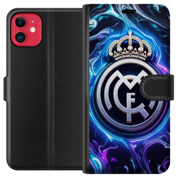 Kompatibel Tegnebogsetui til Apple iPhone 11 Real Madrid Kompatibel Tegnebogsetui til Apple iPhone 11 Real Madrid