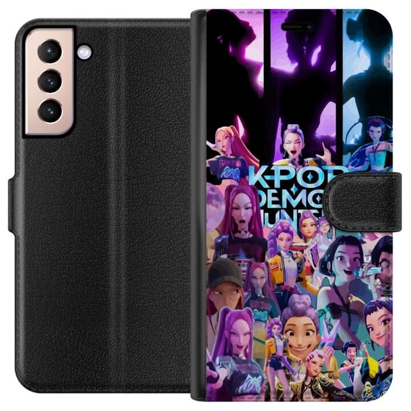 Kompatibelt Lommeboketui til Samsung Galaxy S21 KPop Demon Hunters mørk anime-vinylfigur Kompatibelt Lommeboketui til Samsung Galaxy S21 KPop Demon Hunters mørk anime-vinylfigur