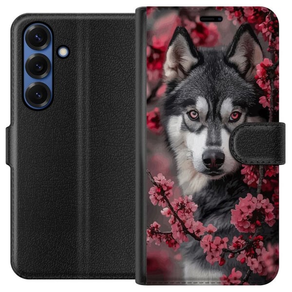 Kompatibelt Lommeboketui til Samsung Galaxy S25+ Ulv Røde øyne Dyr Fantasy Mørk Kompatibelt Lommeboketui til Samsung Galaxy S25+ Ulv Røde øyne Dyr Fantasy Mørk