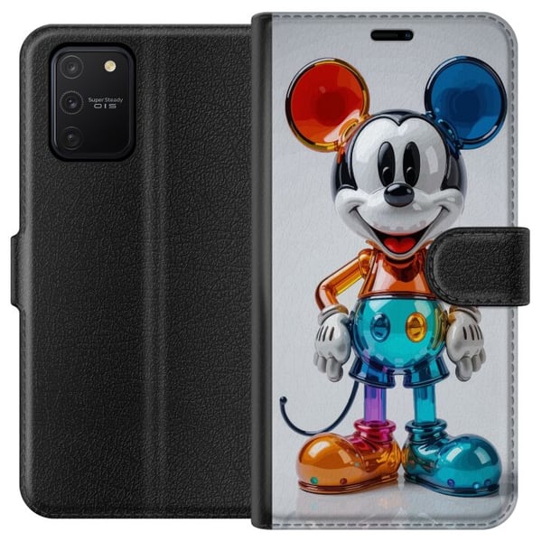 Kompatibelt Lommeboketui til Samsung Galaxy S10 Lite Fargerik Mikke Mus-figur futuristisk krom blank Disney popkunst moderne livlig karaktermotiv pla Kompatibelt Lommeboketui til Samsung Galaxy S10 Lite Fargerik Mikke Mus-figur futuristisk krom blank Disney popkunst moderne livlig karaktermotiv pla